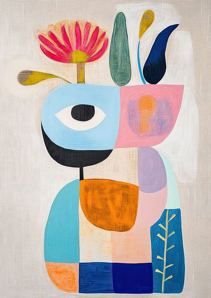 Augenkunst | Geometrische Pastellmalerei von Wunderbare Kunst