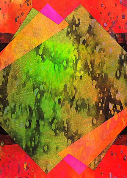 Mehrfarbige experimentelle Kopfschmerzen 3 von Dorothy Berry-Lound