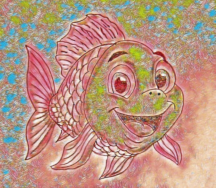 Fröhlicher Fisch ( Zeichnung ) von Jose Lok