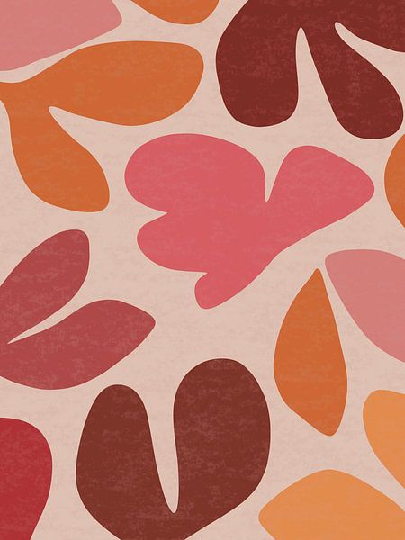 Orange Rot Rosa Abstrakt von Gypsy Galleria