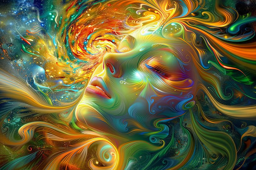 painterly spiritual portrait by Egon Zitter