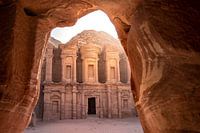 View through to the Monastery in Petra, Jordan