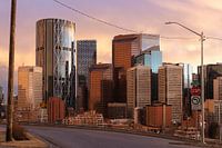 Skyline von Calgary bei Schneegestöber (Alberta, Kanada)