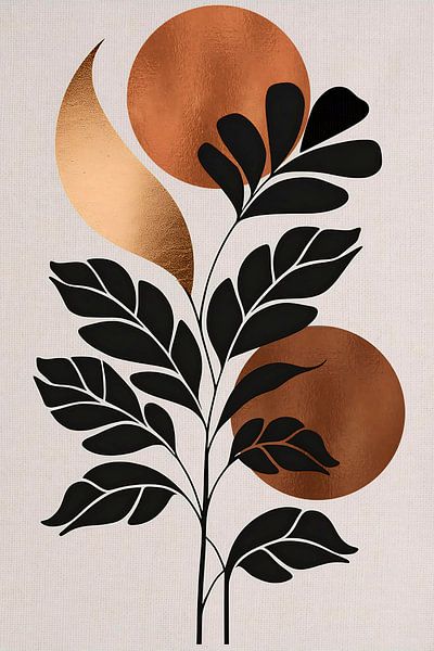 Japandi Art : Collage botanique calme par Studio Pieternel