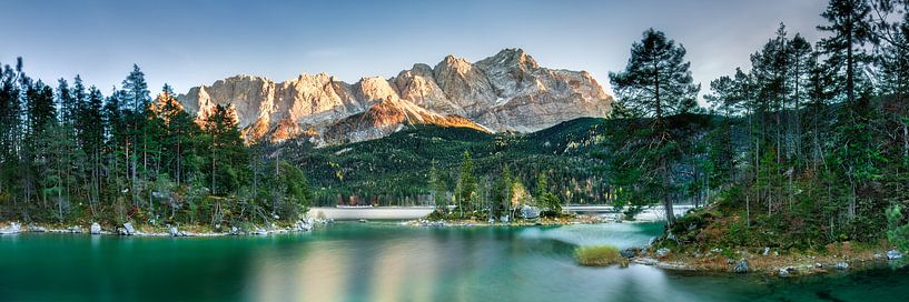 Eibsee near Garmisch Partenkirchen in the Alps with Zugspitzmassiv. by Voss photography