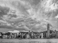 Ligne d'horizon nuageuse de Hong Kong