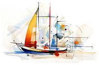 Voilier abstrait