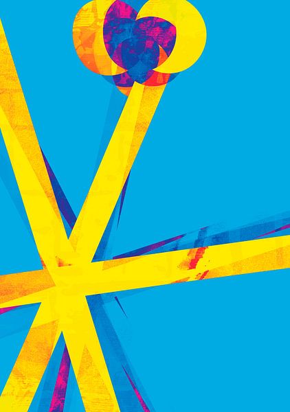 Stern Kind -  Fische Sternzeichen Abstrakt von Mad Dog Art