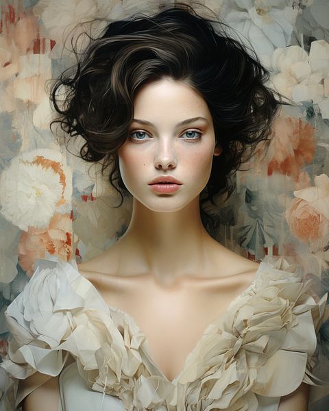 Portrait d'art numérique &quot;Romance&amp;quot ; par Carla Van Iersel