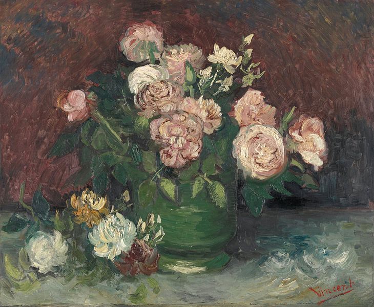 Rosen und Pfingstrosen, Vincent van Gogh von Meisterhafte Meister