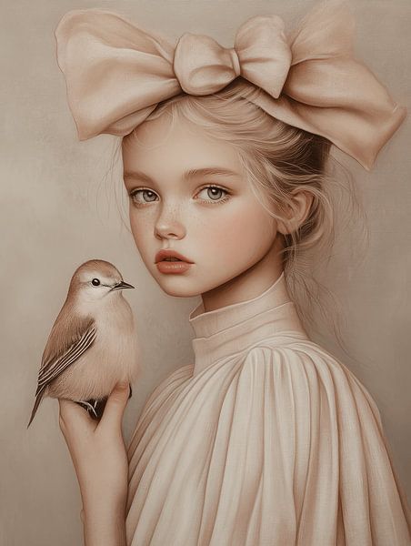 The girl and the bird by Carla Van Iersel