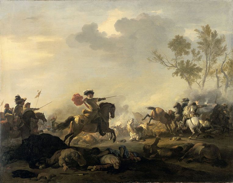 Combat de cavaliers, Jan van Huchtenburg par Des maîtres magistraux