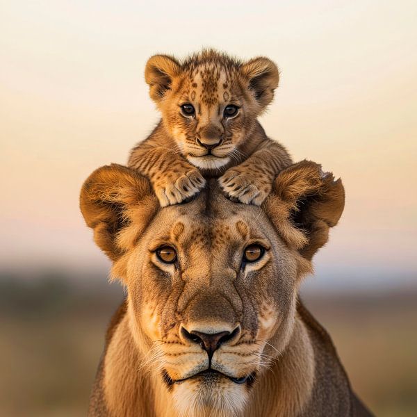 Löwenfamilie von Poster Art Shop