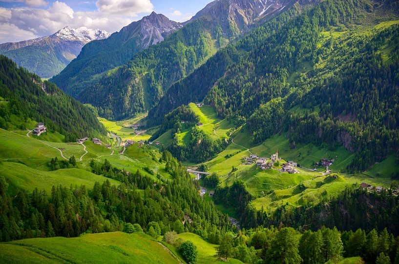 Vue du paysage idyllique des Alpes du Sud Tirol par Sjoerd van der Wal Photographie