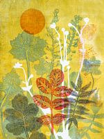 Botanisches Motiv in Herbstfarben