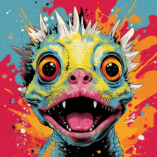 Pop Art Amazing Baby Dragon by Karina Brouwer