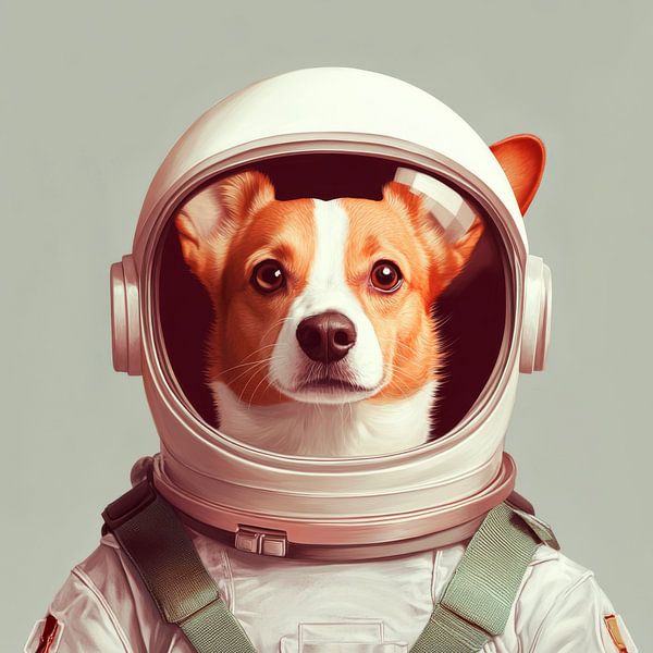 Weltraum-Abenteuer eines Hundes von Poster Art Shop