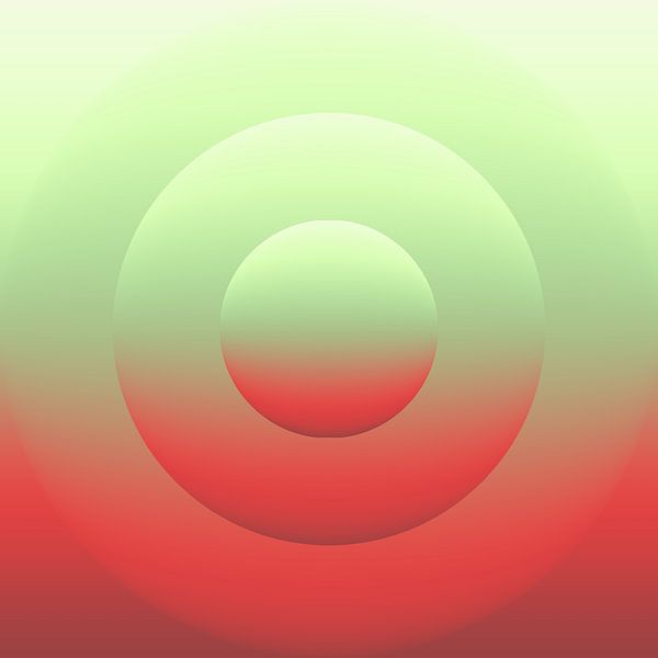 Strawberries and Cream Geometric Abstract by Western Exposure