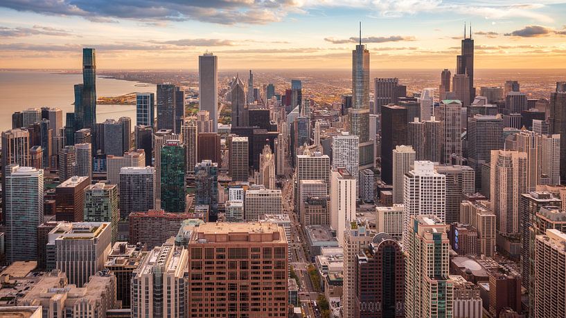 Chicago Illinois Skyline by Photo Wall Decoration