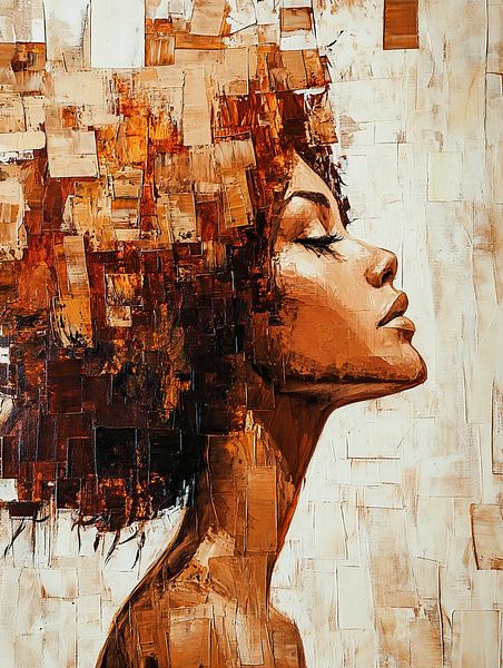 Women's profile | Mosaic Dream by Eye catching paintings