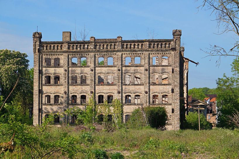Ruine de l'entrepôt du complexe de moulins Böllberg à Halle en Allemagne par Babetts Bildergalerie
