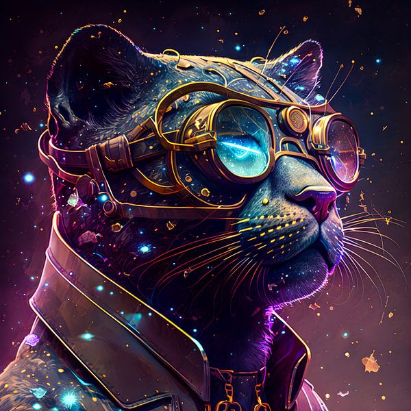Galaxy Cat von Mutschekiebchen