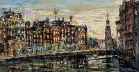 Arnold Oldenhave - Muntplein from the Amstel river