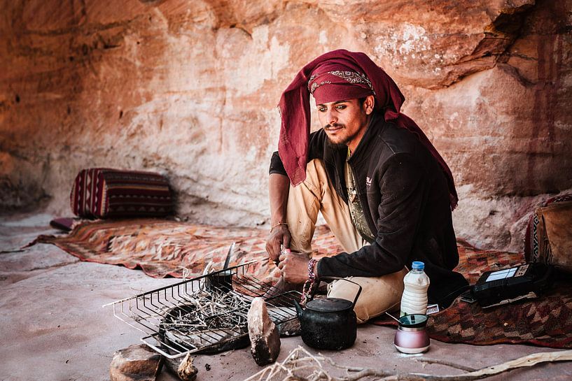 Portrait of young Bedouin man by Bjorn Snelders