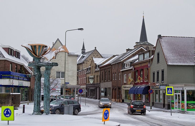 Centrum Simpelveld in de sneeuw von John Kreukniet
