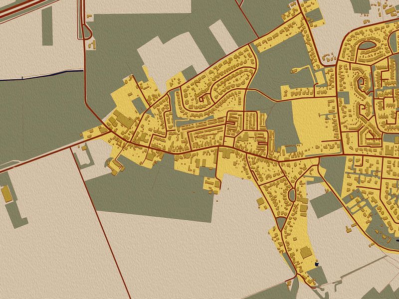 Karte von Woensdrecht im Stil von Gustav Klimt von Maporia