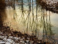 Herfstwinter in het water