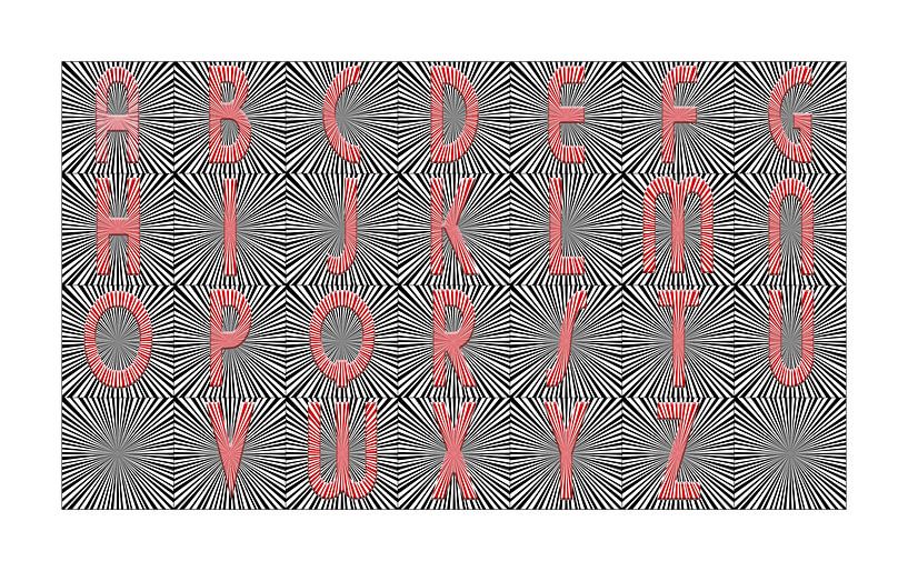 Alphabet No.16 Design "Strahlen" von L.A.B.