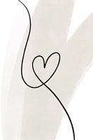 Modern Abstract Art - Lines heart