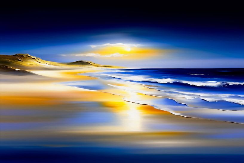 Stille Küste bei Sonnenaufgang von Max Steinwald