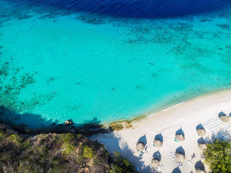 Breathtaking Aerial View of Cas Abou Beach - Tropical Paradise on Curaçao by Eiland-meisje