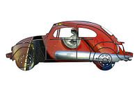 Roter Volkswagen Käfer Ausschnitt
