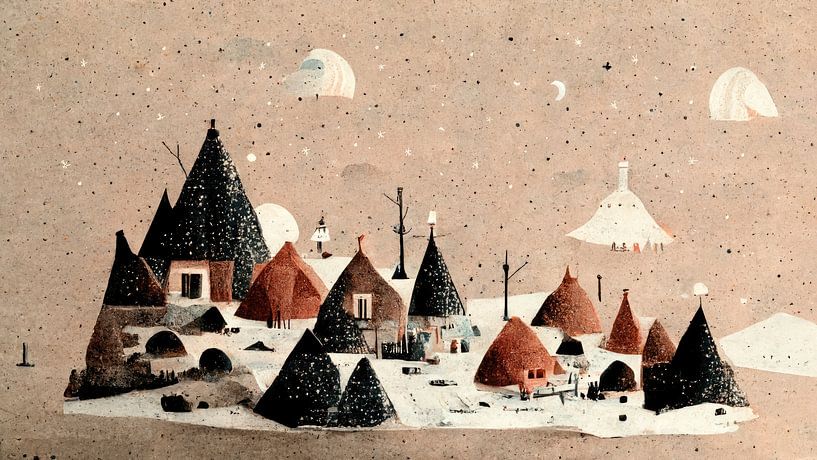 Tiny Winter Village par Treechild