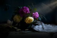 Floral still life with peonies
