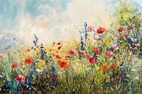 Klaprozen in het bloemenveld