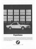 Werbung 1970 BMW 2800 CS