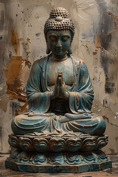 Peinture bouddha | Peinture avec bouddha | Peinture bouddha grand format par AiArtLand