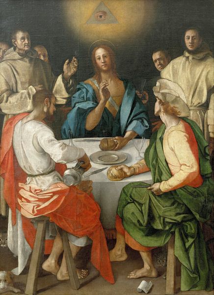Abendmahl in Emmaus, Jacopo da Pontormo von Meisterhafte Meister