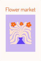 Minimalistische Blumen in Pastellfarben