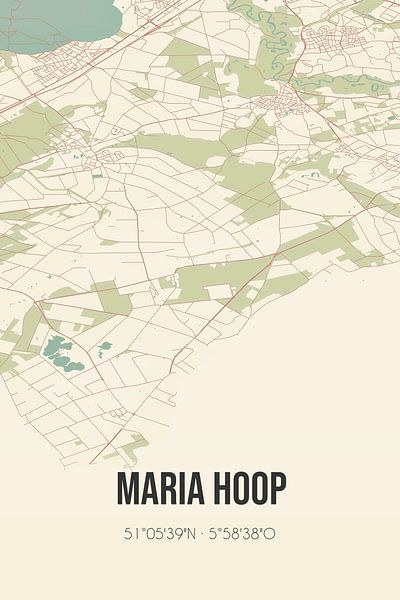 Vieille carte de Maria Hoop (Limburg) par Affiches de lieux