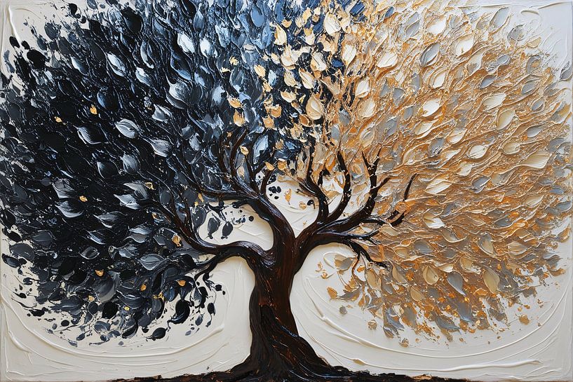 Arbre en noir et or par Imperial Art House