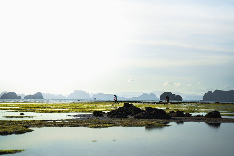Fishermen in Thai landscape by Michael Jansen