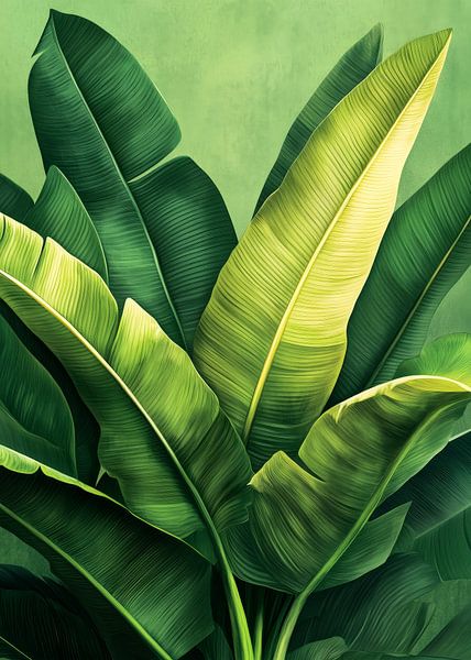 Feuilles de bananes tropicales - art de la nature par JBJart Justyna Jaszke