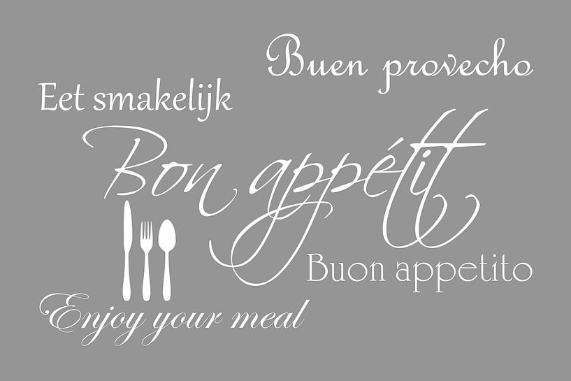 Bon appetit - Light grey by Sandra Hazes