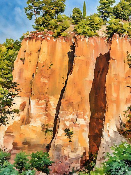 Ockerland Majestätischer Klippenwald von Sergio Pazzano