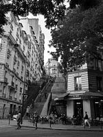Escaliers de Montmartre Paris (noir et blanc).
